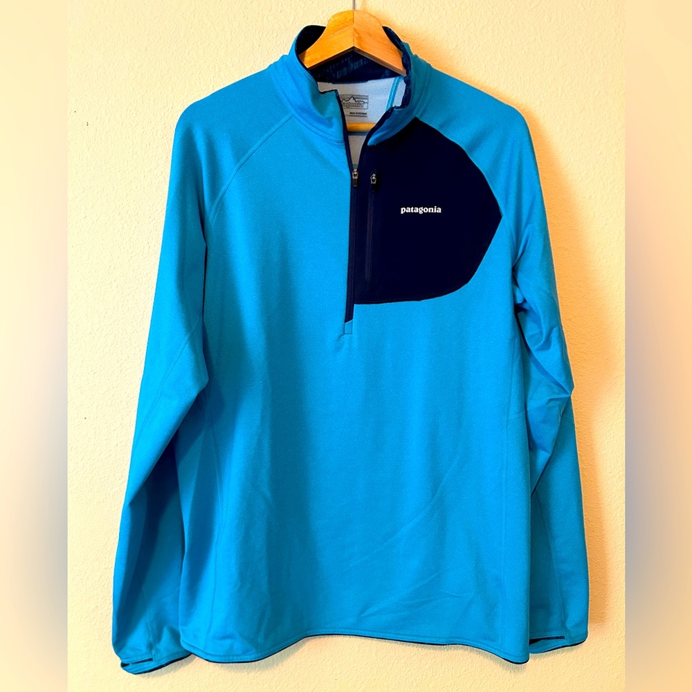 Patagonia Two-Tone Blue Quarter-zip Jacket